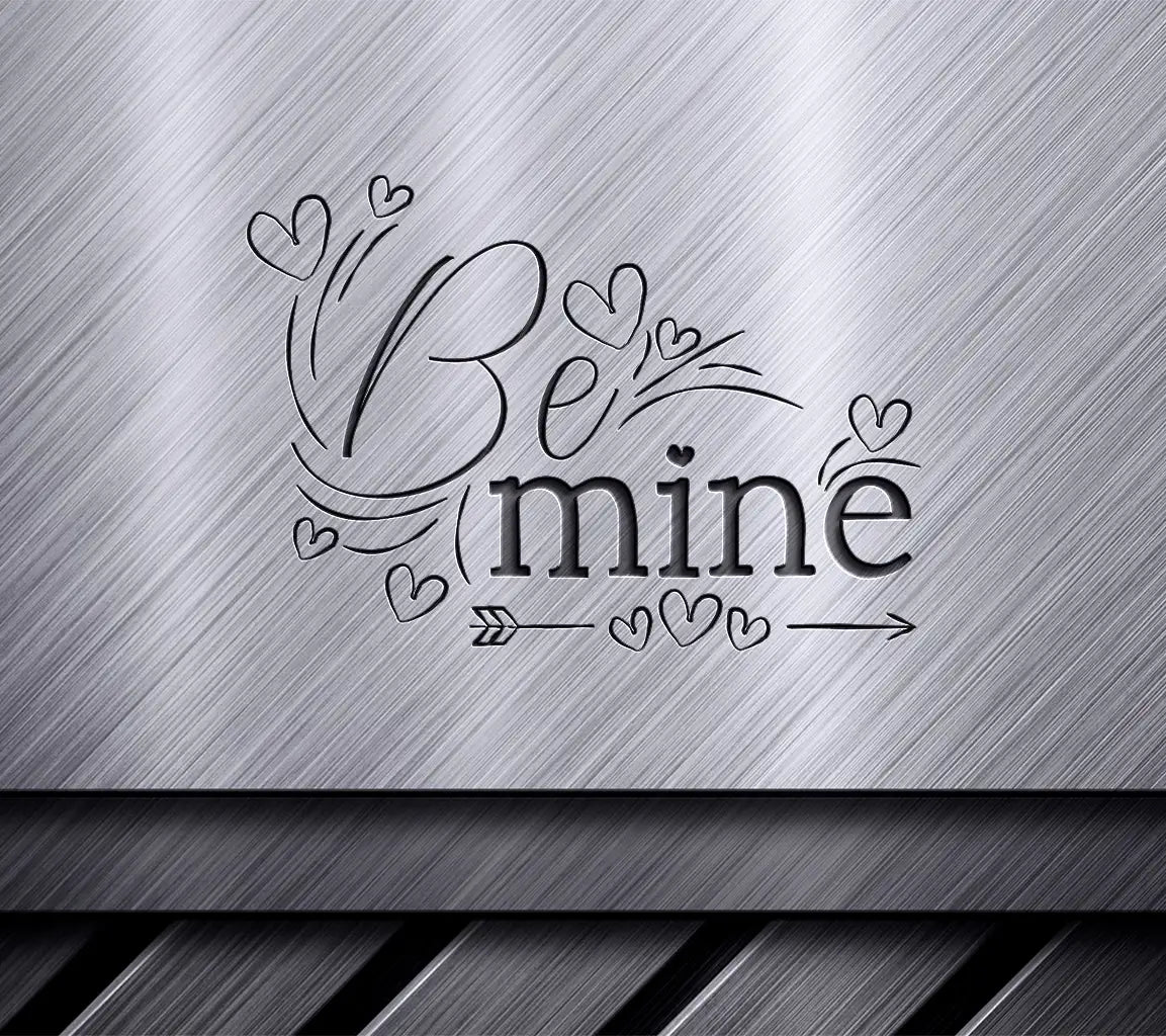 Be Mine  SVG - Love Arrow & Hearts SVG