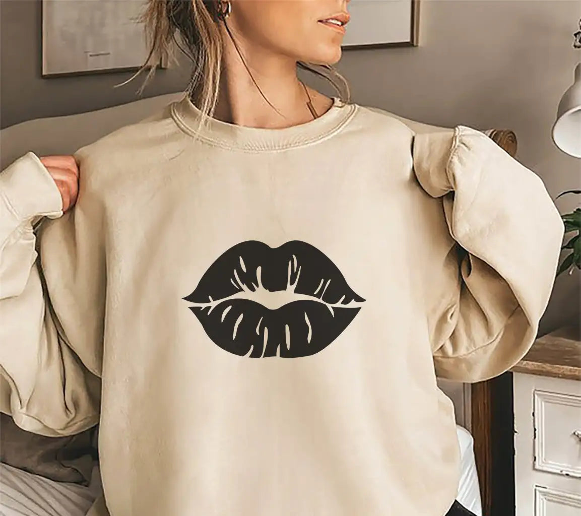  Kissy Lips Silhouette SVG - Love & Romance Design SVG