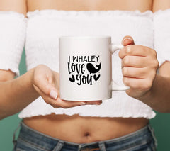 I Whale-y Love You SVG Cut File - Valentines Day Design SVG
