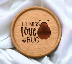Lil Miss Love Bug Ladybug SVG Cut File - Valentines Day Design SVG