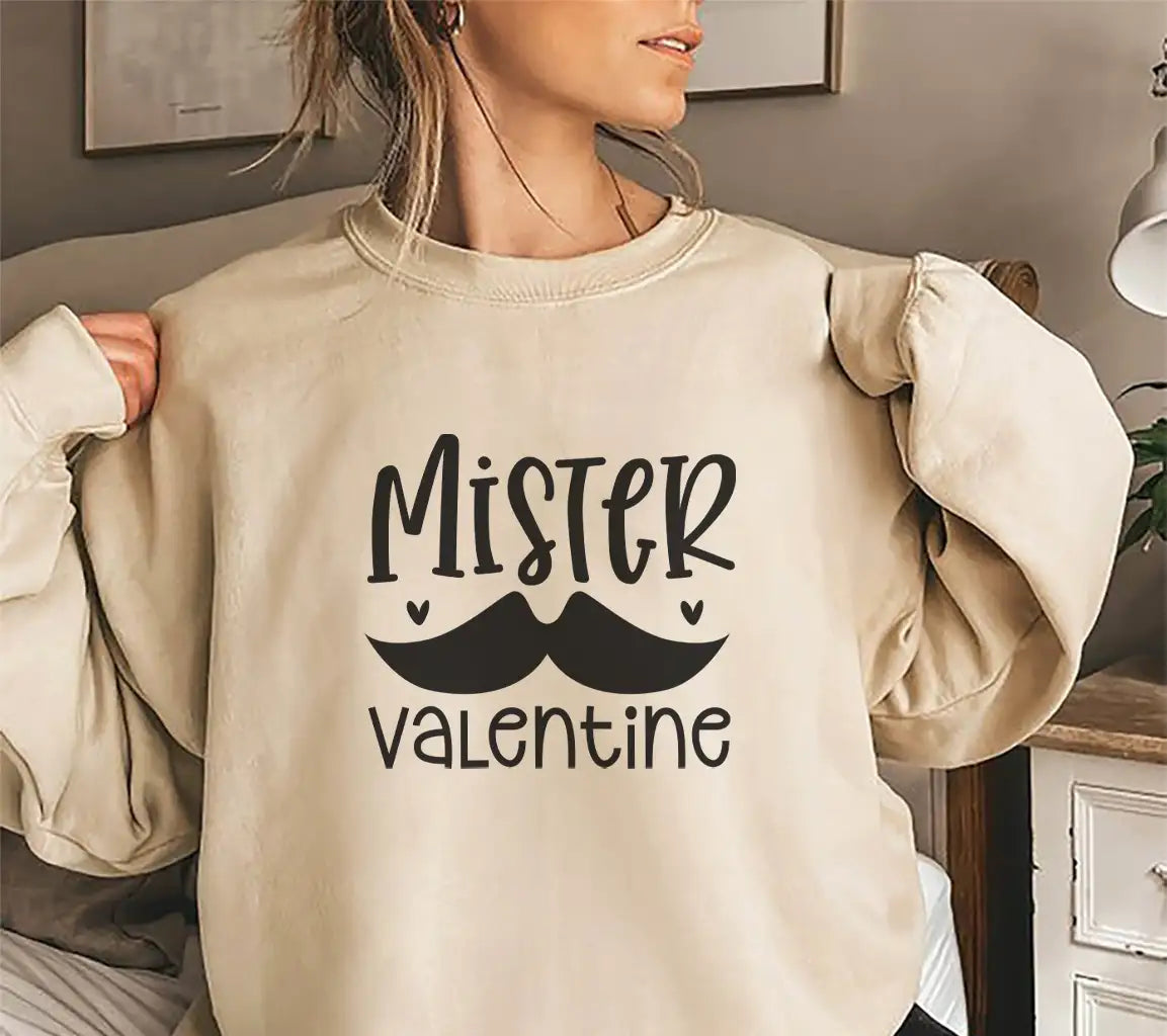 Mister Valentine Mustache SVG - Valentines Day Design SVG
