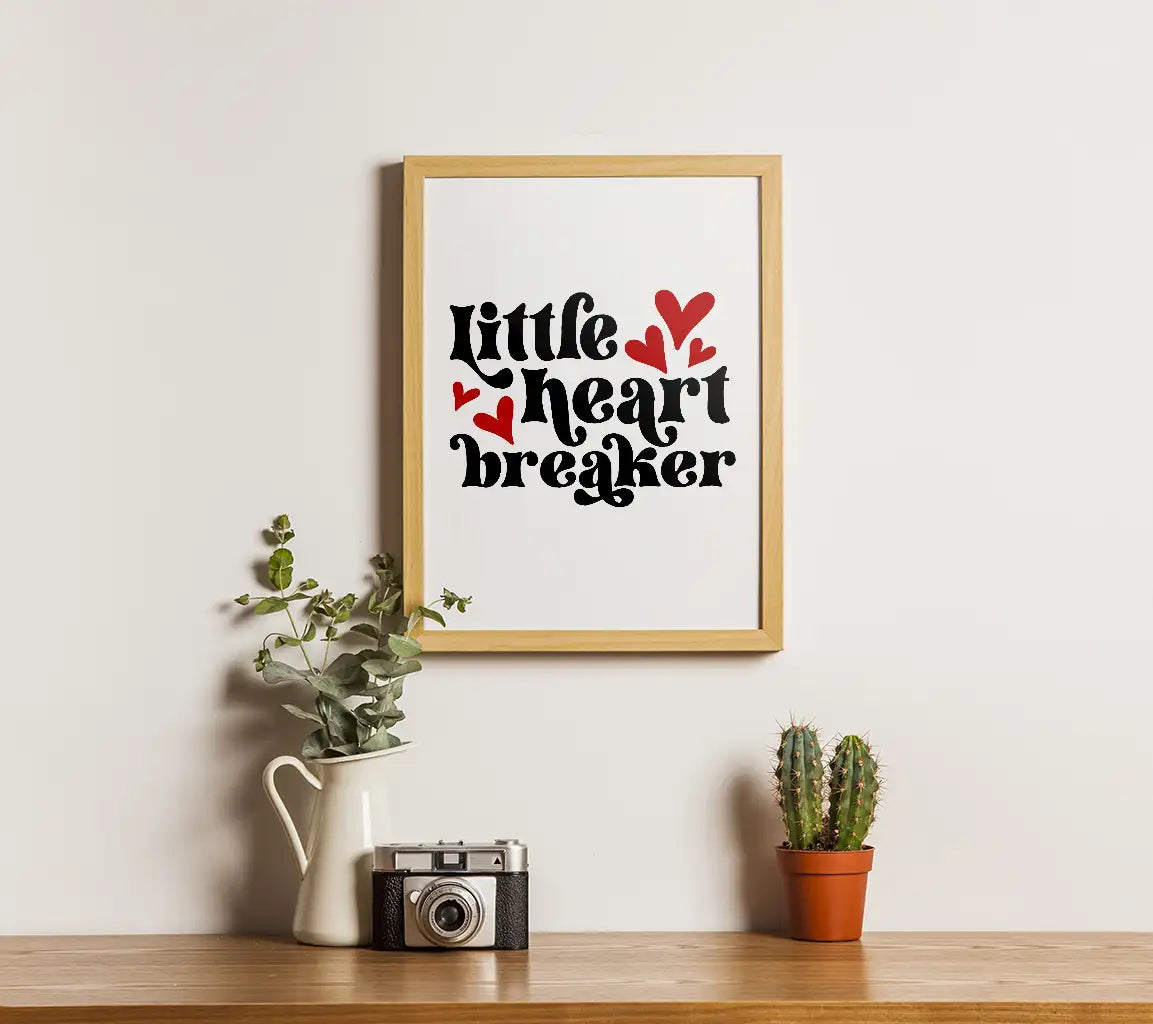 Little Heart Breaker SVG - Valentines Day Cut File with Red Hearts SVG