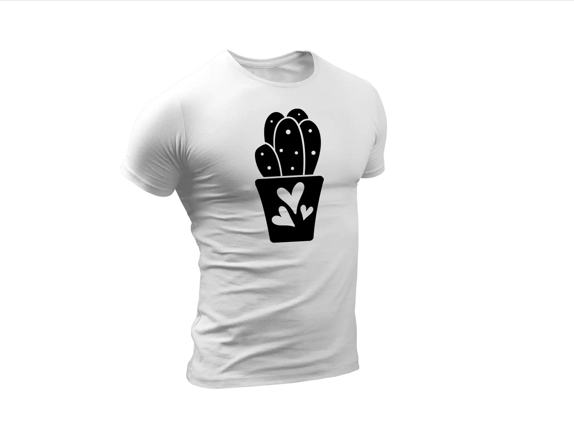 Cactus Love SVG  Silhouette with Hearts SVG