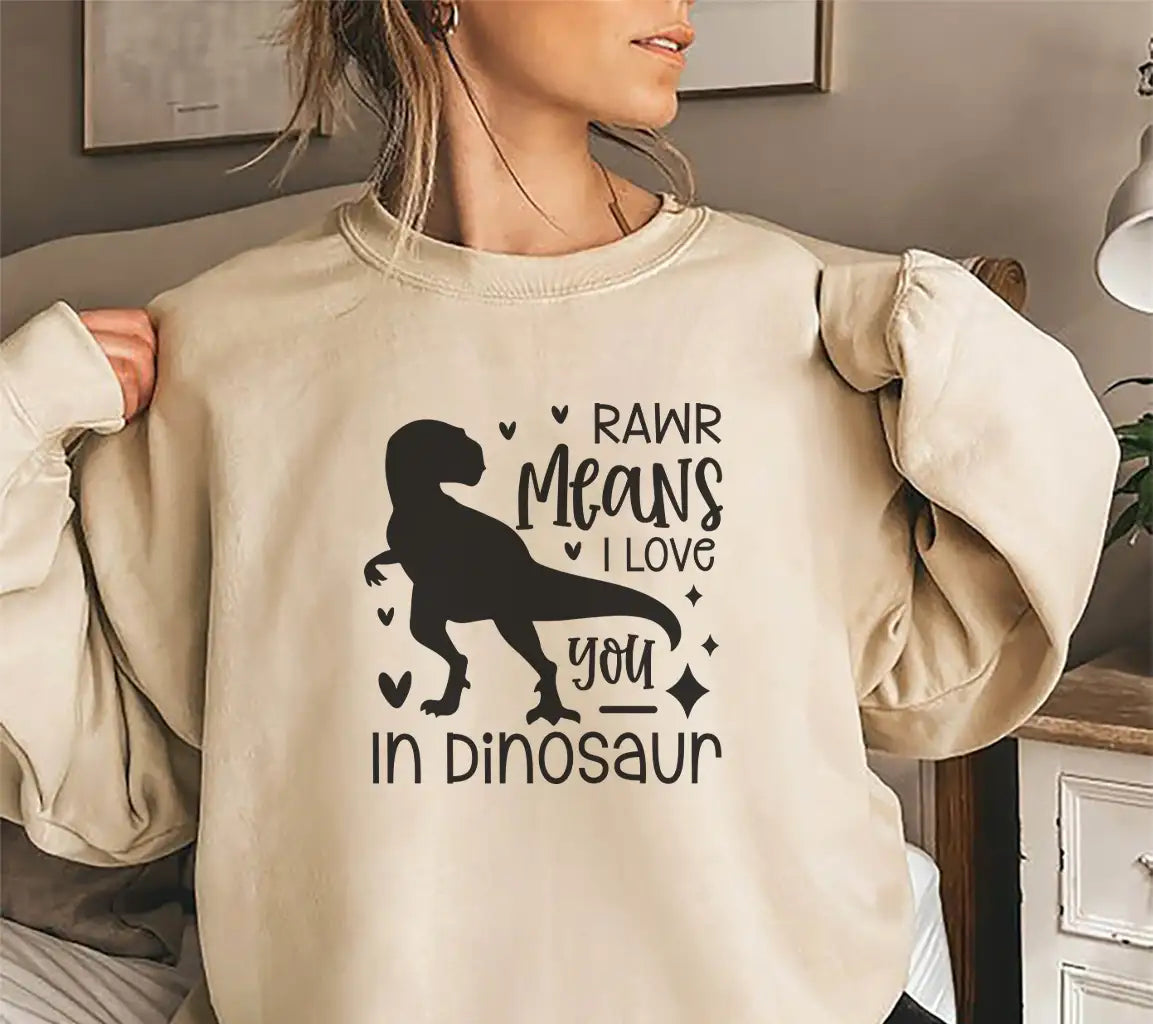 Rawr Means I Love You Dinosaur SVG Valentines Day Design SVG