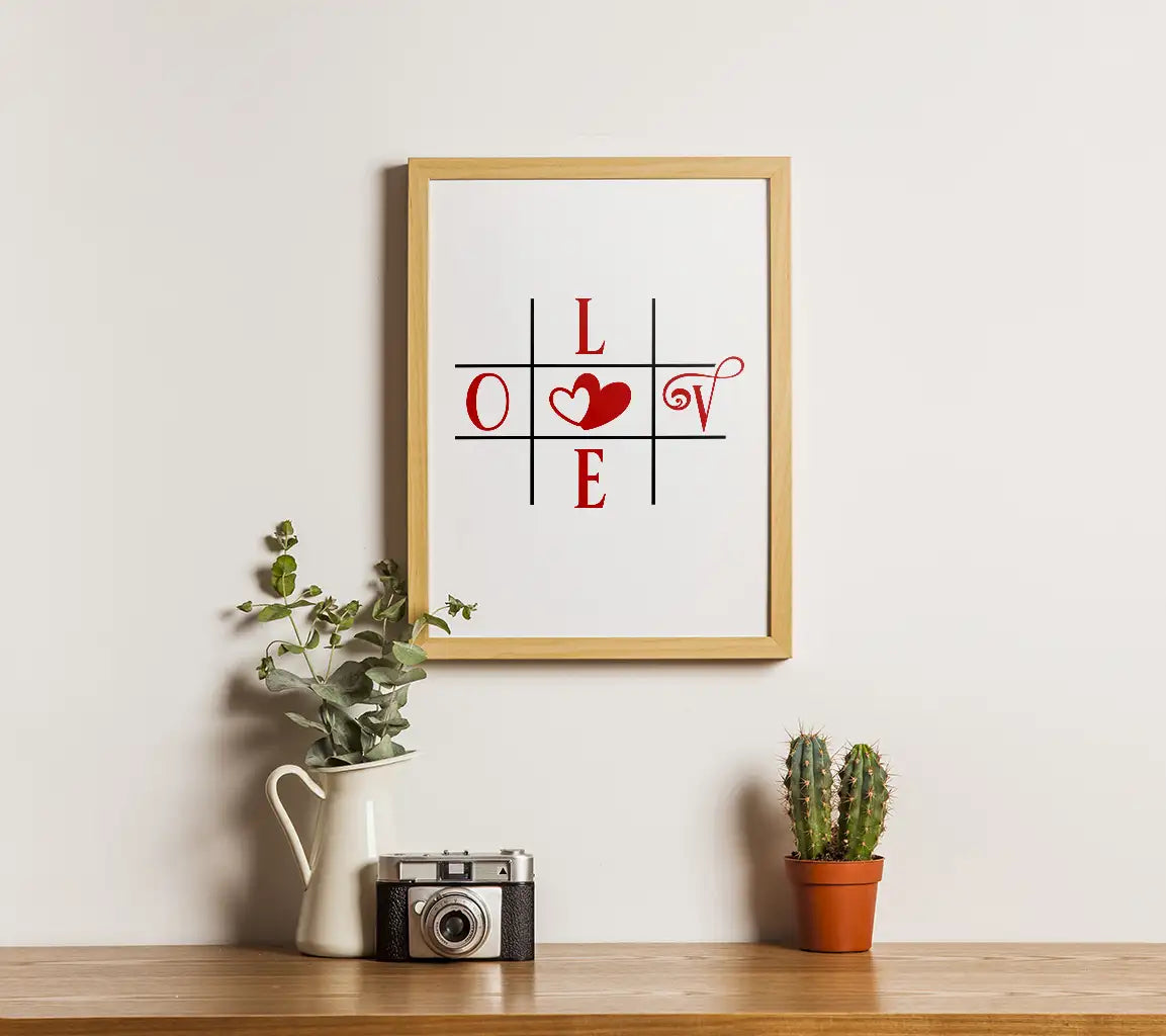Love Tic Tac Toe SVG Bundle - Valentines Day Design SVG