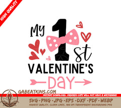 My 1st Valentines Day SVG - Love-big_ -  Poster Design SVG