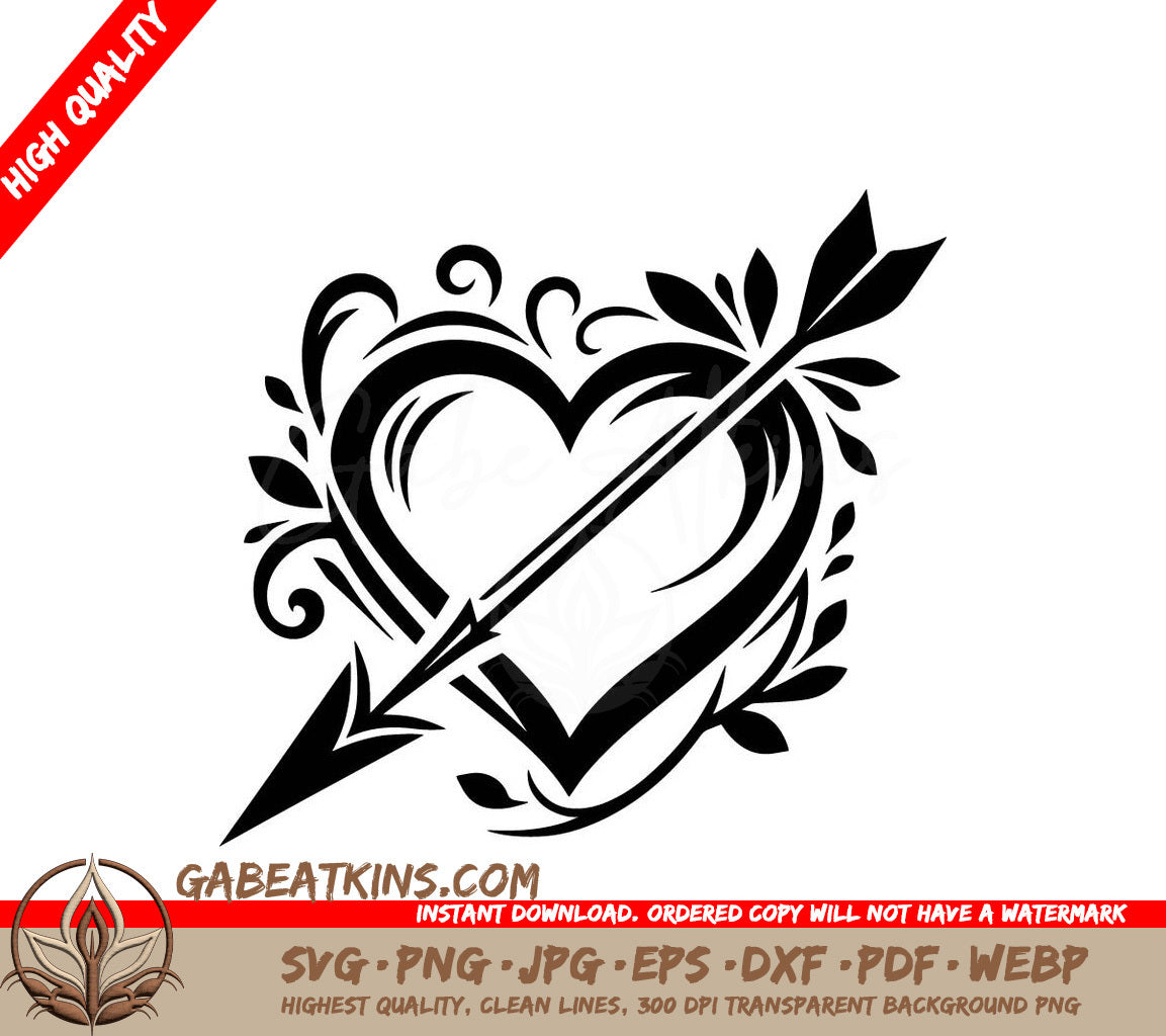  A Heart With An Arrow Through It SVG - Love Struck SVG