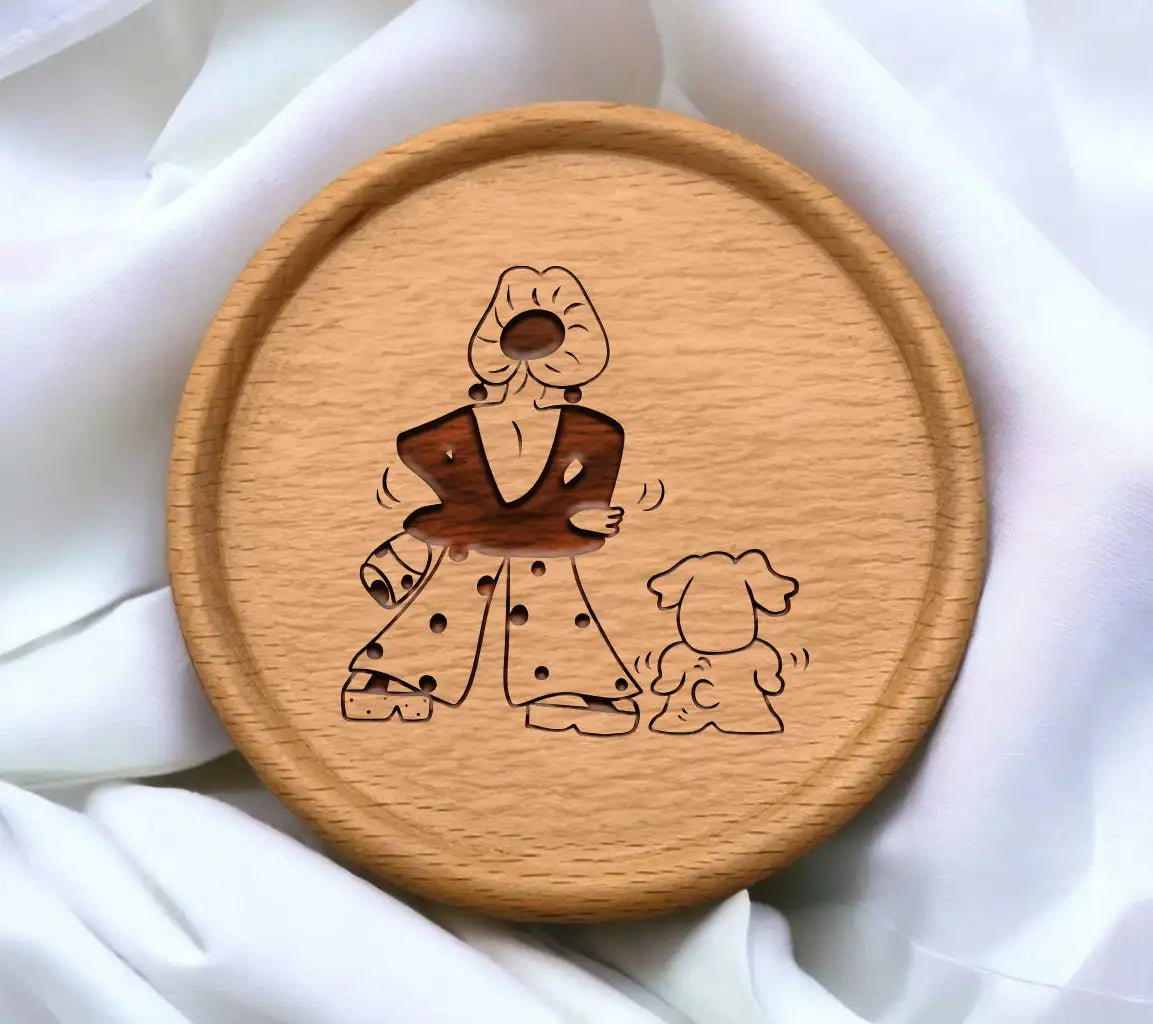 Kawaii  Woman & Dog Anime SVG Clipart SVG