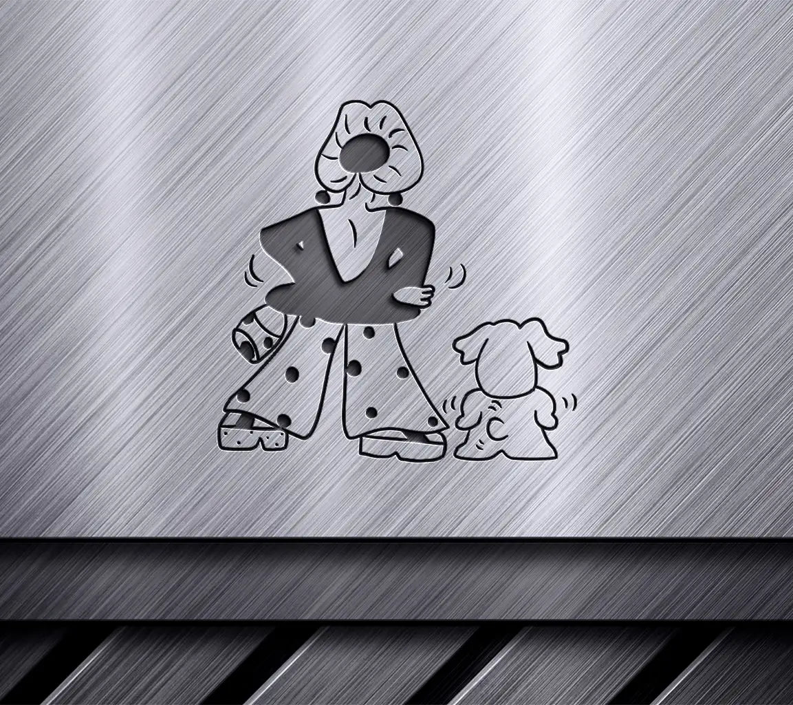 Kawaii  Woman & Dog Anime SVG Clipart SVG