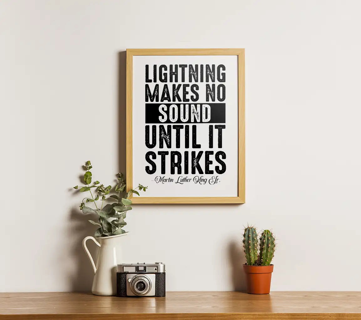 Martin Luther King Jr. Lightning Makes No Sound SVG Design SVG