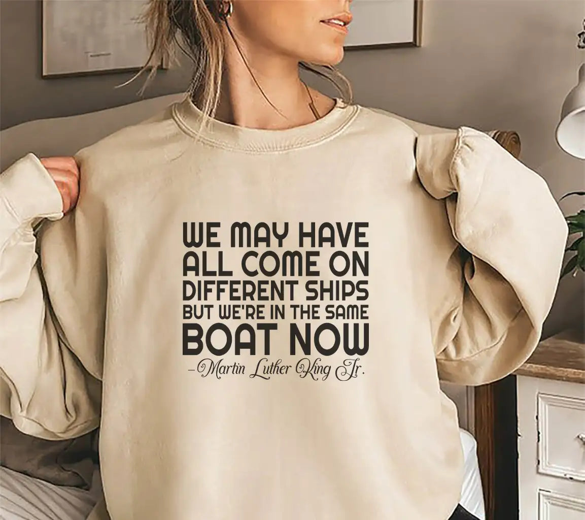 MLK Inspired Were In The Same Boat SVG Design SVG