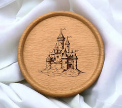  Castle Hill SVG - Majestic Medieval Stone Castle with Turrets SVG
