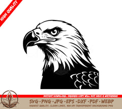 Majestic Eagle Head Vector Illustration SVG 