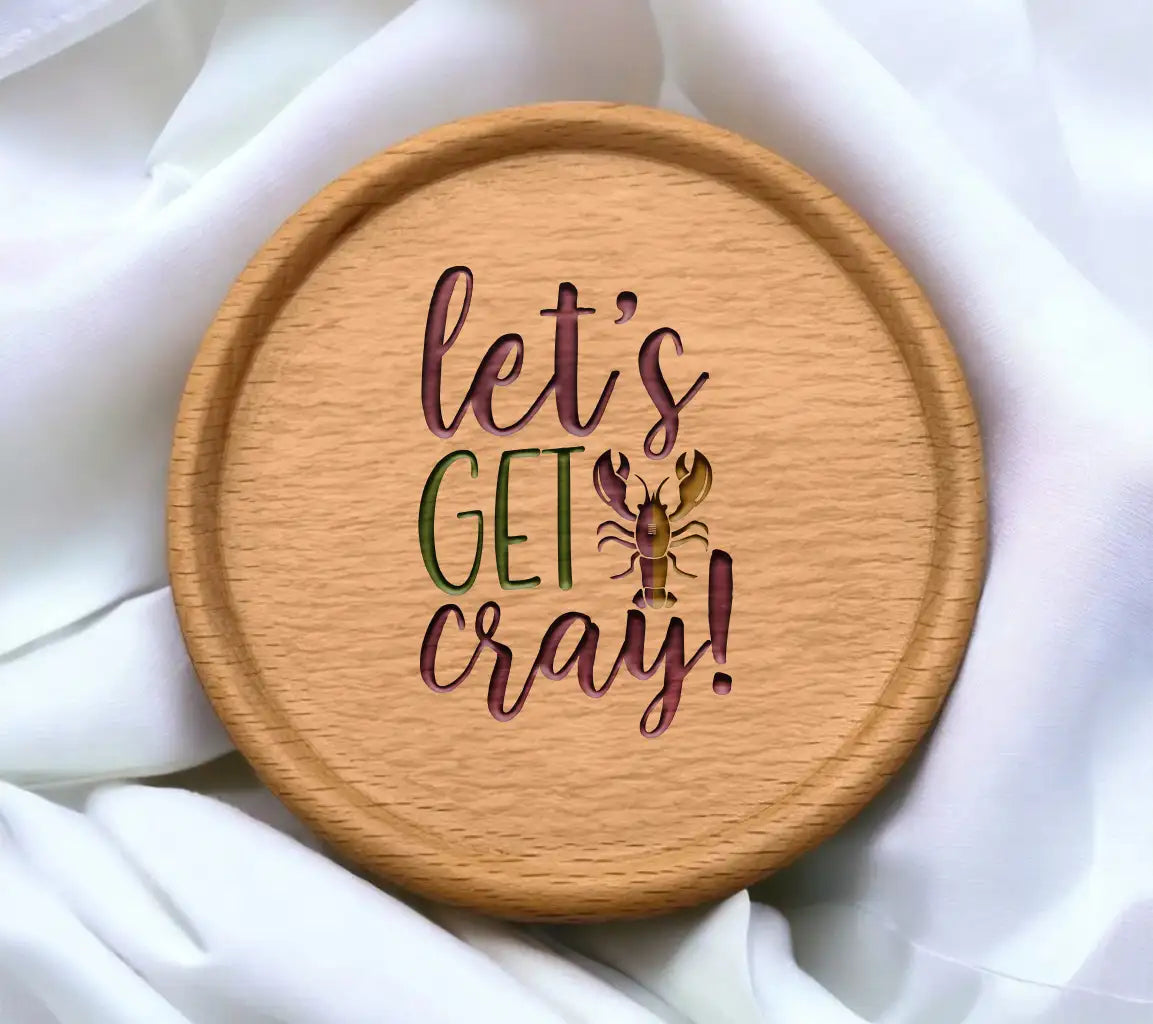Mardi Gras Lets Get Cray Lobster SVG Design SVG