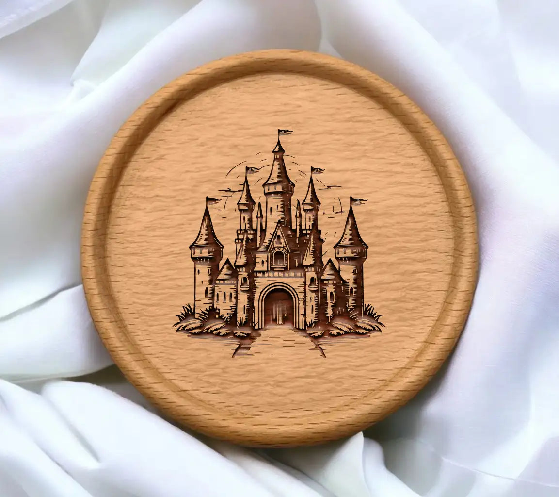  Medieval Castle SVG - Vintage Design Line Art Illustration SVG