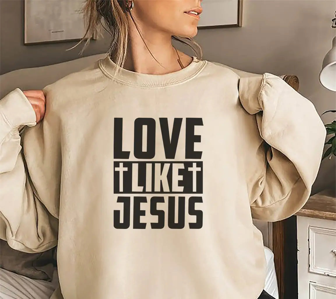 Love Like Jesus SVG Design - Christian Cross Design SVG