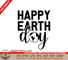 Happy Earth Day Globe Design SVG -  Design SVG