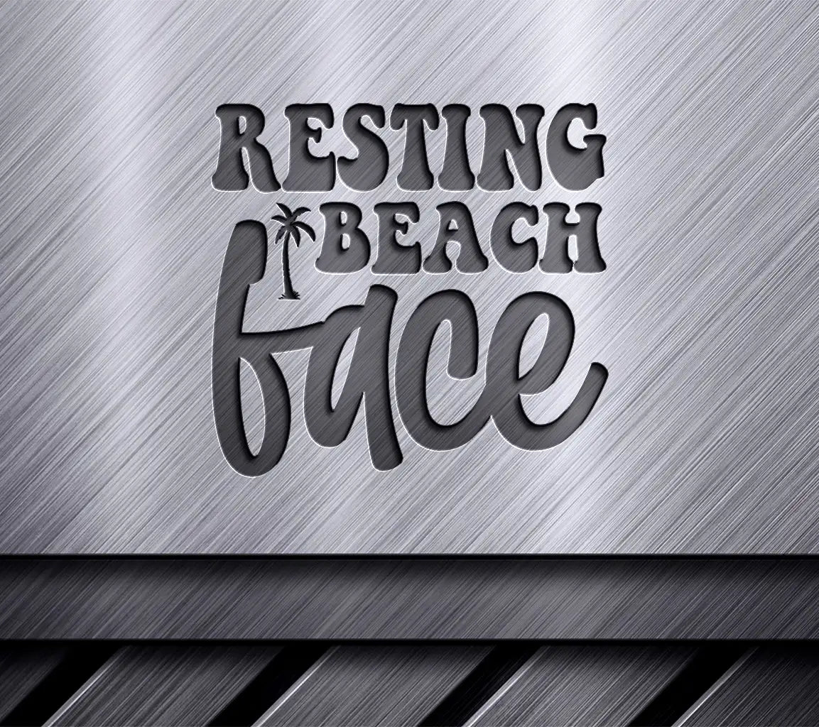  Resting Beach Face SVG with Palm Tree - Summer SVG Bundle SVG