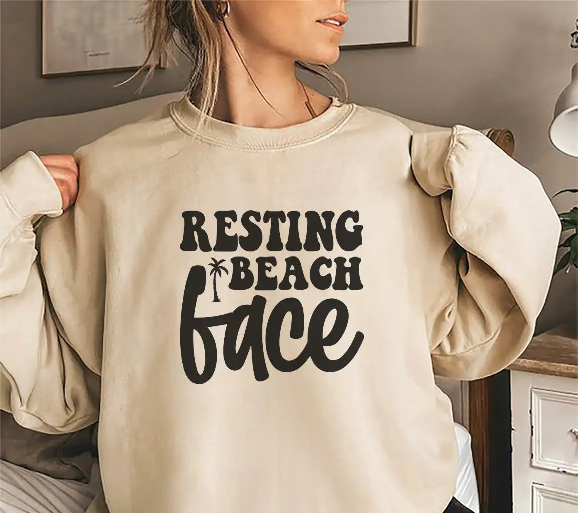  Resting Beach Face SVG with Palm Tree - Summer SVG Bundle SVG