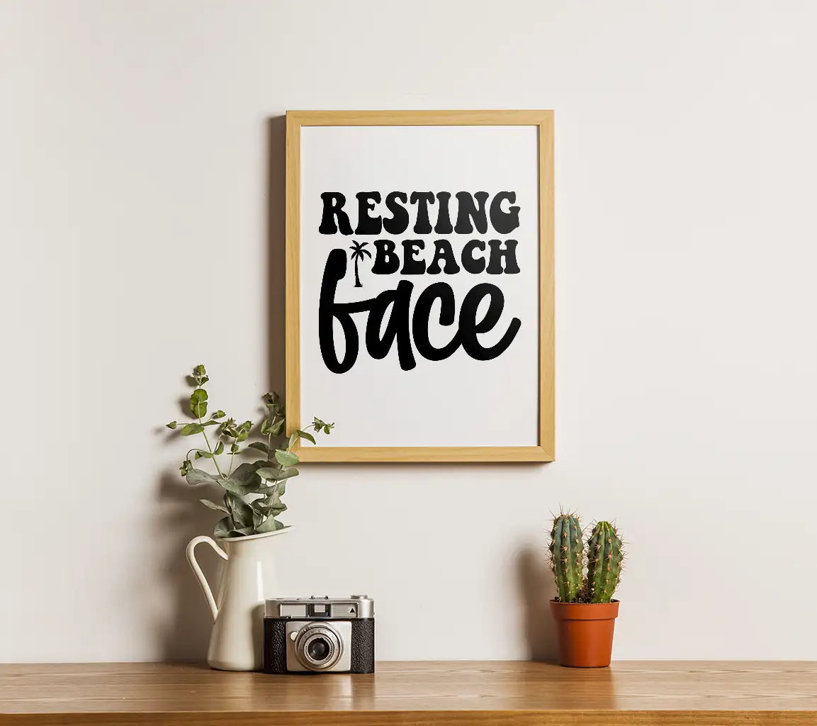  Resting Beach Face SVG with Palm Tree - Summer SVG Bundle SVG