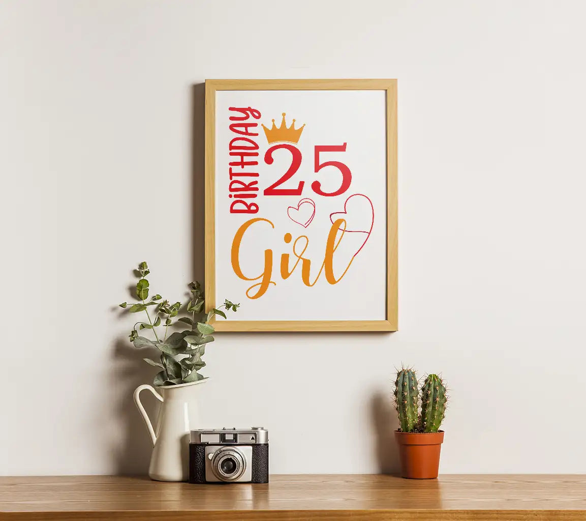 25th Birthday Girl SVG Bundle Crown, Hearts & More - 2 SVG Designs SVG