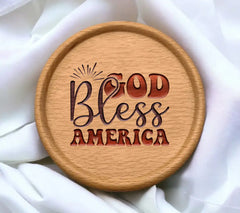 Patriotic God Bless America Red, White & Blue SVG for Memorial Day SVG