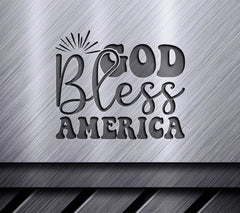 Patriotic God Bless America Red, White & Blue SVG for Memorial Day SVG