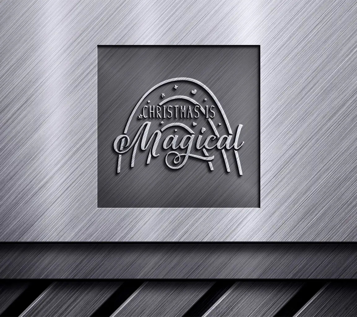 ## Christmas Is Magical Rainbow SVG - Merry Christmas Lettering Design SVG