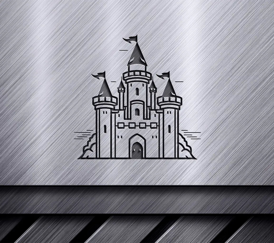  Castle with Flags SVG - Mini Truck Pocket Hauler Vector Design SVG