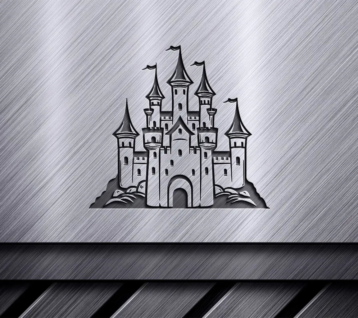  Castle with Flags SVG - Mini Truck Movement Vector Design SVG