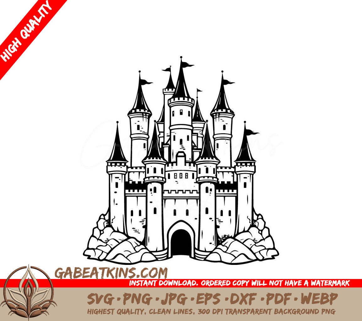  Castle Mini Truck SVG - Micro Marvel Teeny Transport Design SVG