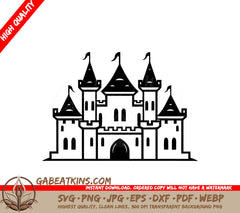  Castle with Flags SVG - Mini Truck Mobility Design Design SVG