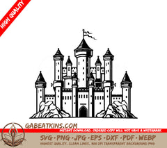  Castle Mini Truck SVG Design - Iconic Vector Design SVG