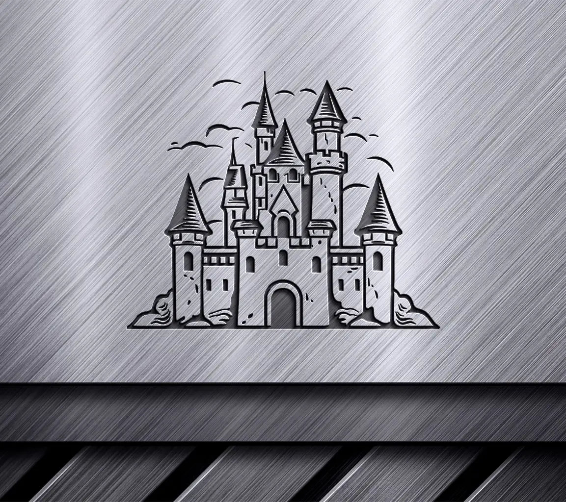  Castle with Birds SVG - Mini Truck Tiny Transporter Emblem SVG