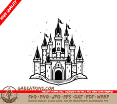  Castle Flag SVG - Mini Truck Emblem Design SVG