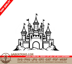 Miniature Castle Hill Truck SVG -  Vector Illustration SVG