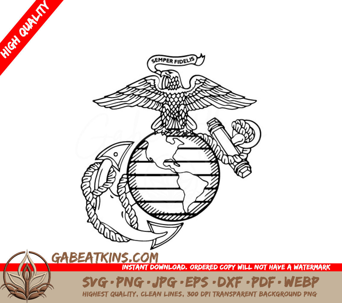 USMC Eagle Globe Anchor -  SVG SVG