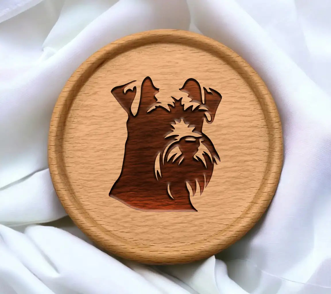 Miniature Schnauzer Head SVG -  Silhouette SVG