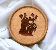 Miniature Schnauzer Head SVG -  Silhouette SVG