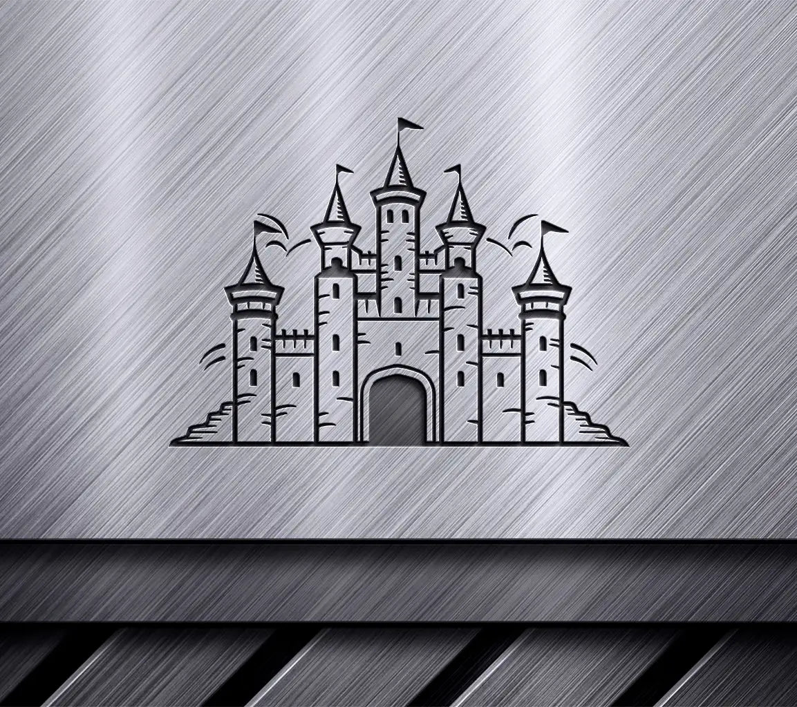 Mini Truck SVG  Castle with Flying Birds SVG