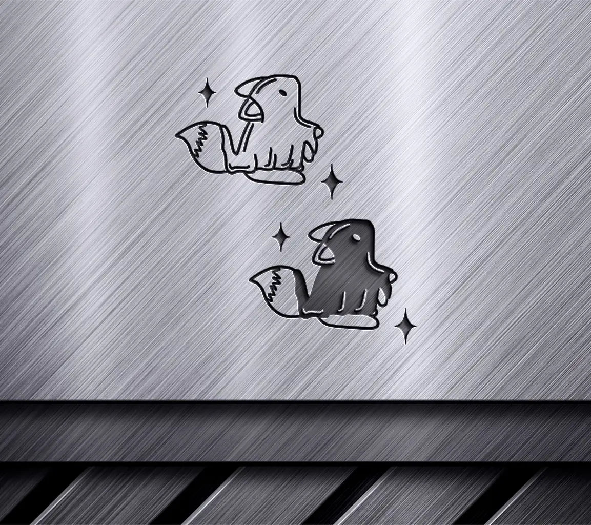 Minimalist  Bird and Fox Line Art SVG - Vector Illustration SVG