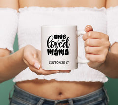 One Loved Mama SVG Design - Heart Mom Cut File SVG