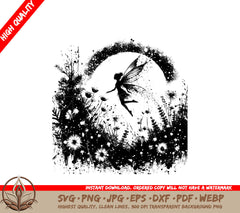 Moonlit Blossom Sprite Digital Art SVG