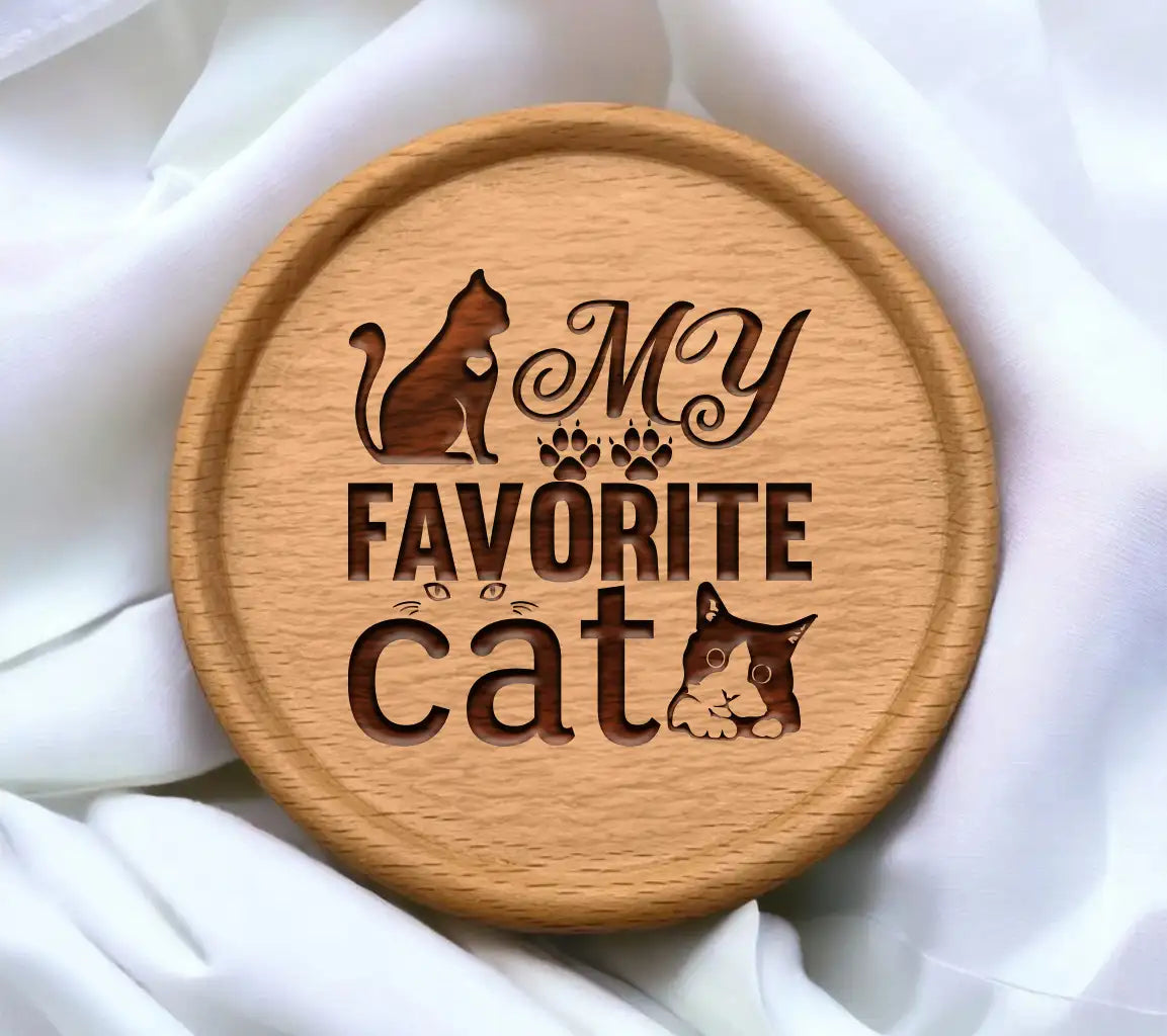  My Favorite Cat SVG Design SVG