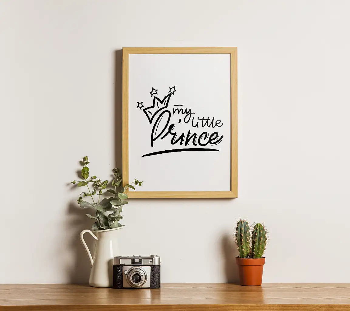 My Little Prince SVG - Handwritten Calligraphy with Crown SVG