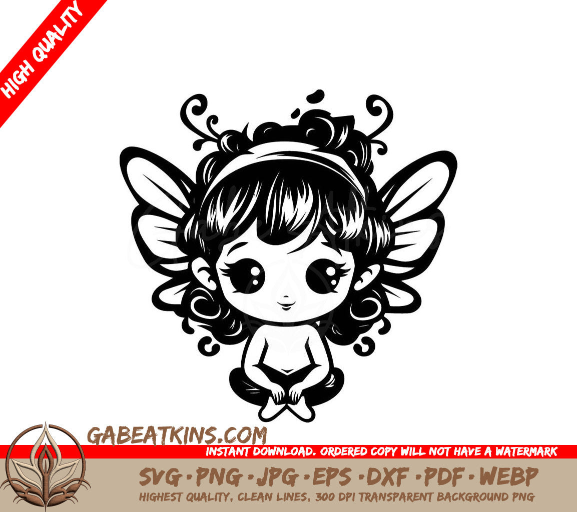  Playful Fairy SVG Glowing Garden Giggles - Mystic Meadow Mischief SVG