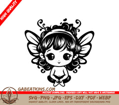  Playful Fairy SVG Glowing Garden Giggles - Mystic Meadow Mischief SVG