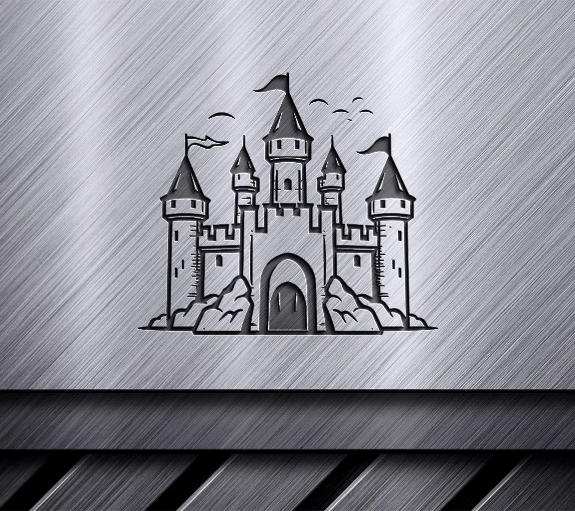  Castle with Birds SVG - Mini Truck Design Design SVG
