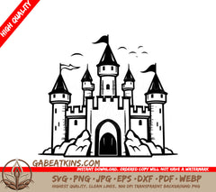  Castle with Birds SVG - Mini Truck Design Design SVG