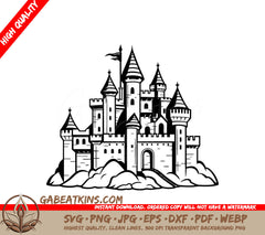  Castle Hilltop SVG - Mini Truck Micro Mover Design SVG